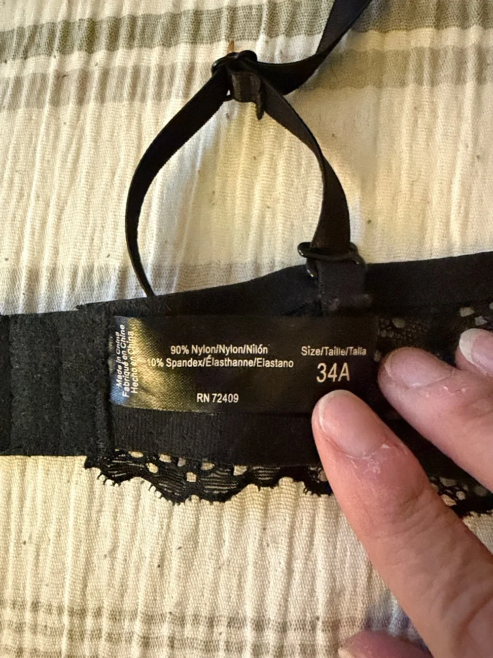 Rene Rofe Black Lace Push-Up Bra - Unbranded - Picture 3 of 3